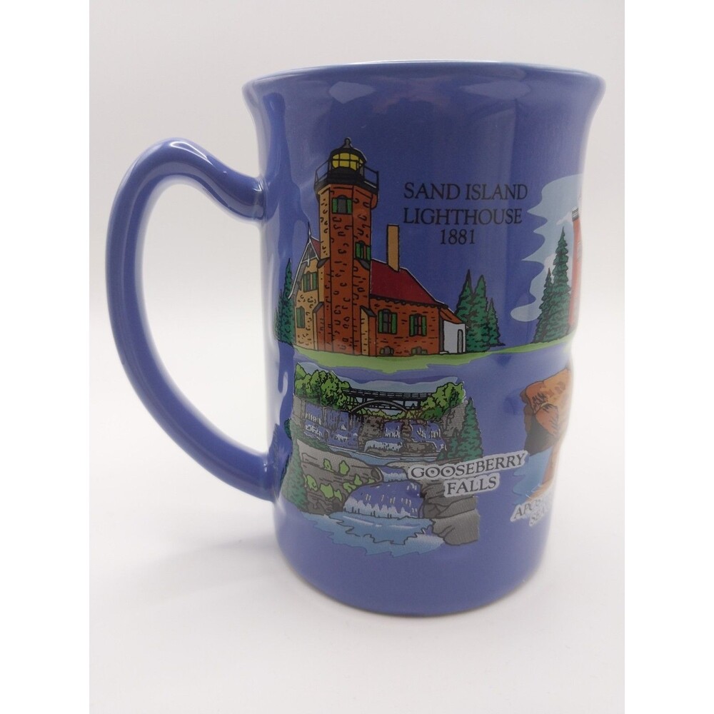 LAKE SUPERIOR, [3-D] LOGO, JUMBO SIZED, Ceramic Coffee Cup / Mug, VINTAGE